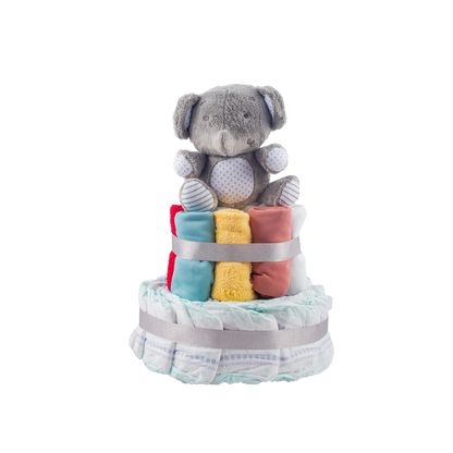 Multi-Coloured Nappy Cake