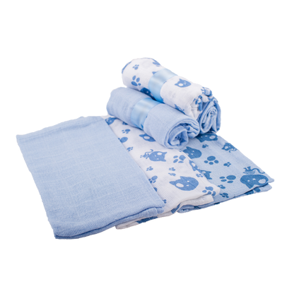 3-Tier Blue Towel Cake Nappy Cake